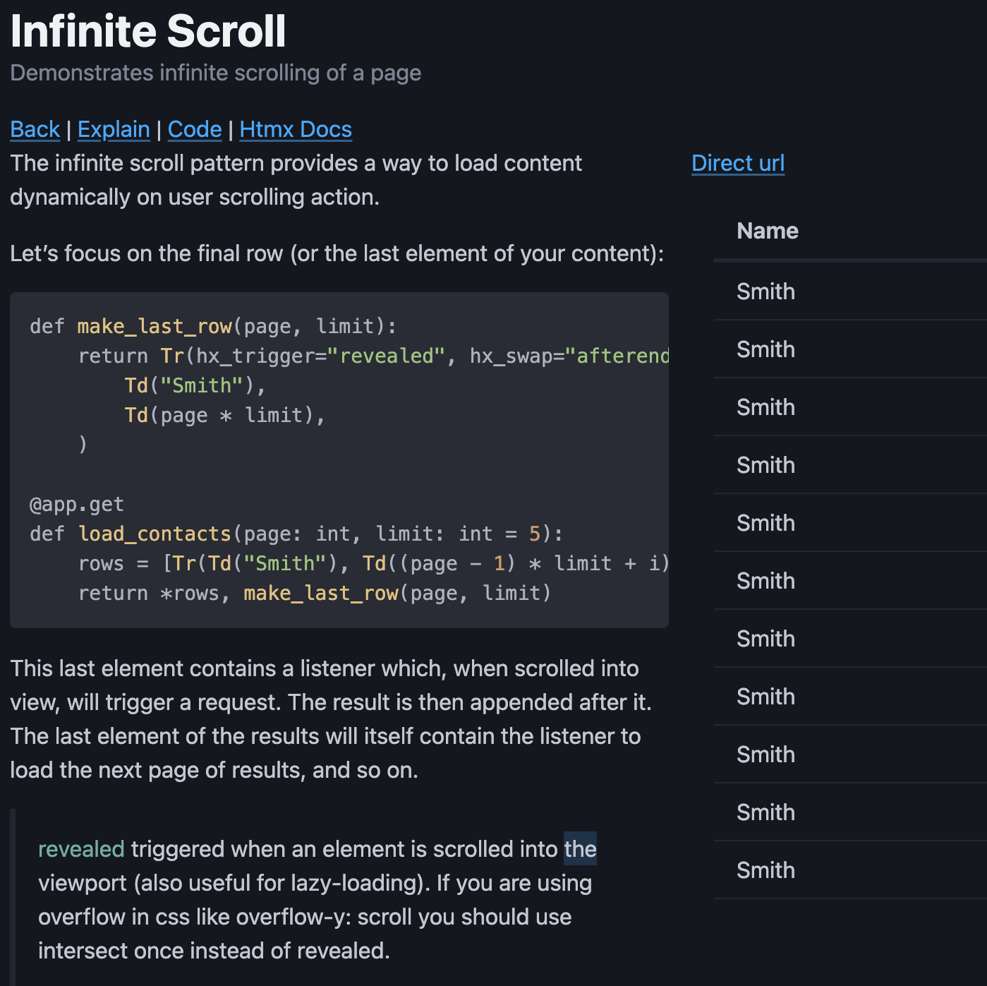 HTMX examples with FastHTML